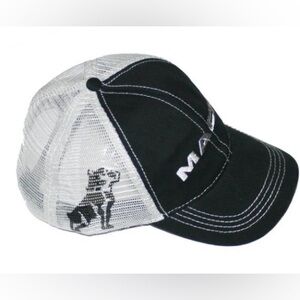 Mack Trucks Black & Grey Bulldog Snapback Mesh Cap Men's OS EUC